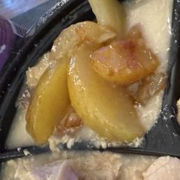 Fried apples in thick grease Fried apples in thick grease