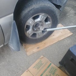 Scottsboro Tire & Auto Repair - What it took to break each of the lugs loose. Long 1/2 ratchet with a 4 .5 ft pipe, lugs. broke 2 ratchets trying to do this!