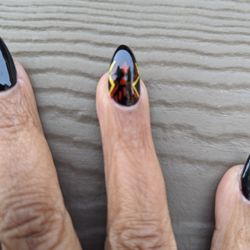 Pretty Nails - The finished product. Brandon and Kimberly hooked me up before my book signing in Tacoma! Thank you
