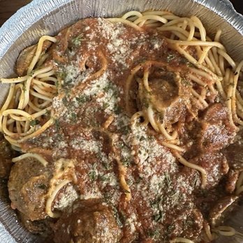 Serafino's Italian Bistro - This is the spaghetti with meatballs and sausage - Italian Near Me - Stockbridge, Georgia Serafino's Italian Bistro - This is the spaghetti with meatballs and sausage - Italian Near Me - Stockbridge, Georgia