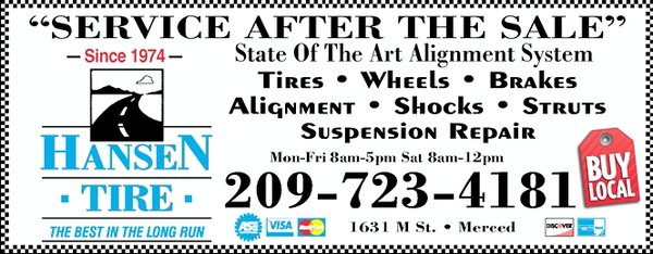 HANSEN TIRE - Updated August 2024 - 18 Reviews - 1631 M St, Merced
