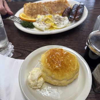 Silver Spur - Poached eggs, sausage, hash browns and a biscuit. - Breakfast & Brunch Near Me - Watsonville, California