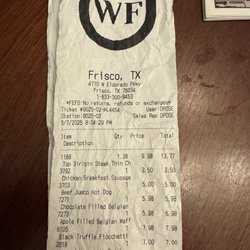 Prices are very fair especially for the area