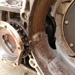 Gabriel Auto Technician - A broken VW transmission differential and torque converter.