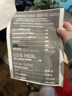 Menu photo 8 La Perla Castro Valley, CA
