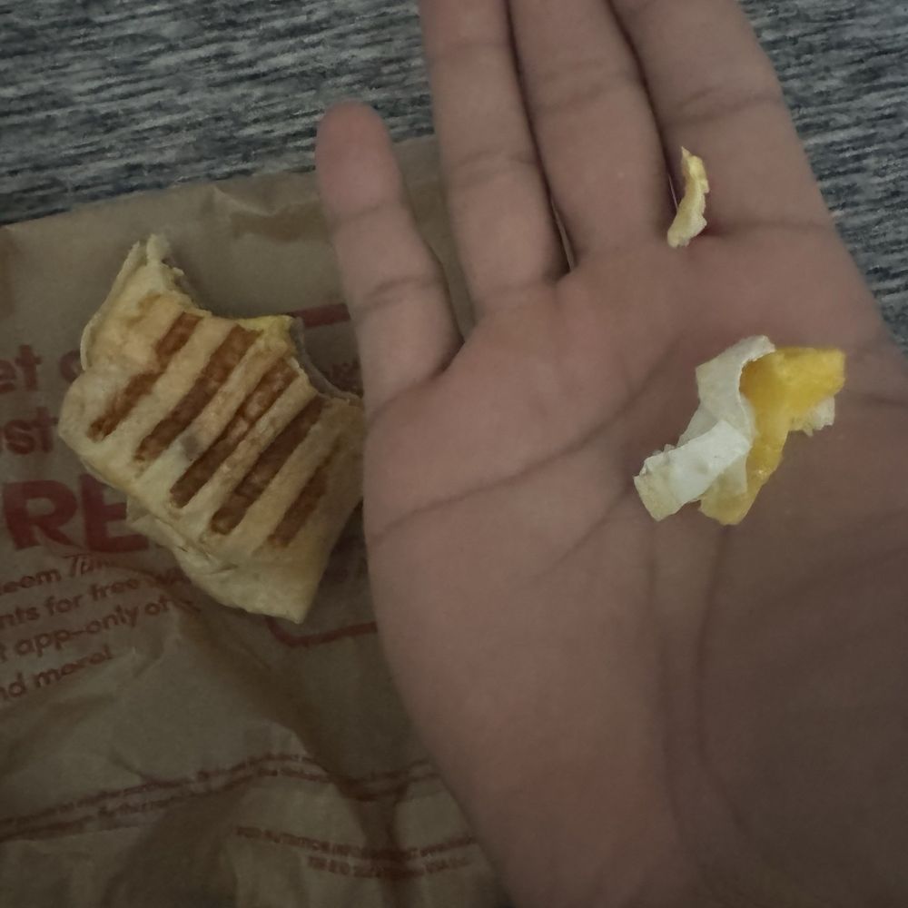Tim Horton's - Loaded breakfast wrap that had an egg shell in in - Delis Near Me - Monroe, Michigan Tim Horton's - Loaded breakfast wrap that had an egg shell in in - Delis Near Me - Monroe, Michigan