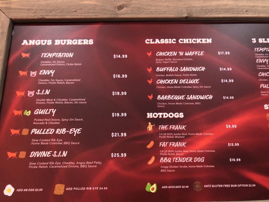 Menu photo 2 Sin City Burger New York, NY Menu photo 2 Sin City Burger New York, NY