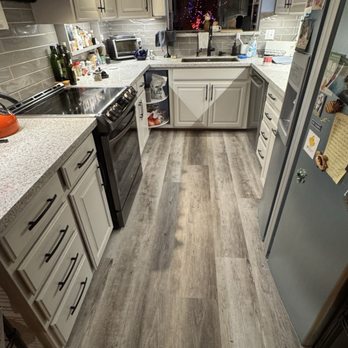 Off Price Carpet & Flooring - We installed the LVT right on top of the old tile and it worked great! - Carpeting Near Me - San Jose, California
