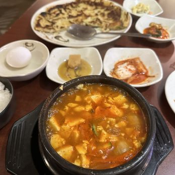 Dolsot House - Veggie Soon Dubu Stew Crispy and Scallion Pancake Pajun - Korean Near Me - Cherry Hill, New Jersey Dolsot House - Veggie Soon Dubu Stew Crispy and Scallion Pancake Pajun - Korean Near Me - Cherry Hill, New Jersey