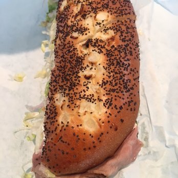 D.G. Cafe - Red Hill Roast Beef Sandwich on a superfresh poppy seed onion roll. - Cafes Near Me - San Anselmo, California D.G. Cafe - Red Hill Roast Beef Sandwich on a superfresh poppy seed onion roll. - Cafes Near Me - San Anselmo, California