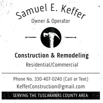 Keffer Construction And Remodeling - a black and white business card - General Contractors Near Me Keffer Construction And Remodeling - a black and white business card - General Contractors Near Me