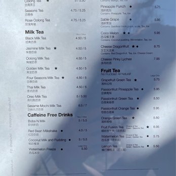 Tea Hut - Full menu - Bubble Tea Near Me - San Carlos, California