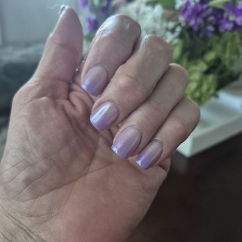 Lavender Nail Lounge - Ombre lavender with chrome on top - Nail Salons Near Me - San Diego, California