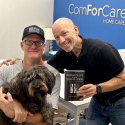 ComForCare Home Care - One of my long time clients and my dog Wendel