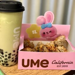 UMe Tea - Popcorn chicken, pistachio jasmine