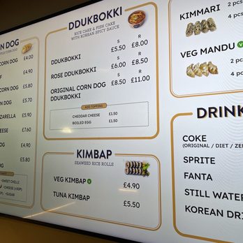 Bunsik - Different locations have different items on menu. - Korean Near Me - London, XGL