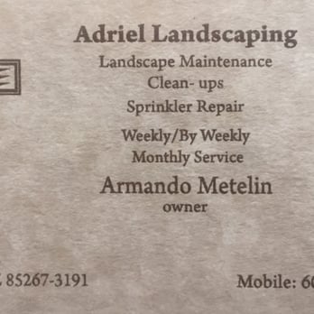 Adriel Landscaping and Maintenance - business card - Landscaping Near Me Adriel Landscaping and Maintenance - business card - Landscaping Near Me