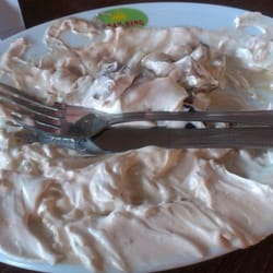 Kebab King - to miało być danie o nazwie "Sałatka z bakłażanem i sosem (Smażone bakłażany, pomidory, cebula, czosnek)".