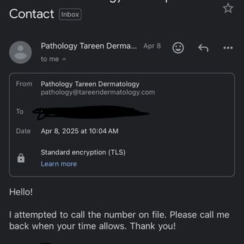 Tareen Dermatology - Eagan - I received 2 calls and this email. They flagged my photos to hide their horrible business practices. - Dermatologists Near Me - Eagan, Minnesota Tareen Dermatology - Eagan - I received 2 calls and this email. They flagged my photos to hide their horrible business practices. - Dermatologists Near Me - Eagan, Minnesota