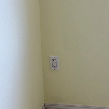 NW Paint Revival - Uneven painting around the outlet and up the corner - Painters Near Me NW Paint Revival - Uneven painting around the outlet and up the corner - Painters Near Me