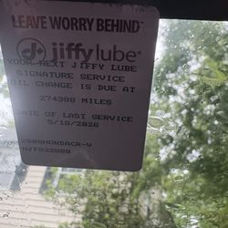 Jiffy Lube - Incorrect Mileage for the next service date