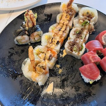 Izumi Sushi - Lobster tempura roll, Ken Carl roll, Love role, and the Wagyu beef roll. - Japanese Near Me - Littleton, Colorado Izumi Sushi - Lobster tempura roll, Ken Carl roll, Love role, and the Wagyu beef roll. - Japanese Near Me - Littleton, Colorado