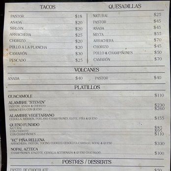 El Santo Taco - Menu - Tacos Near Me - Puerto Vallarta, JAL