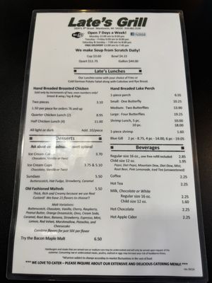 Menu photo 4 Late's Manitowoc, WI