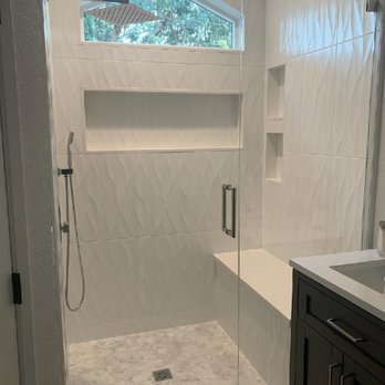 Hostetler Construction - Master Bath - New Shower with double shower fixture and double shower niches - General Contractors Near Me - Upland, California