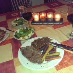 Emme Chalets - Our complete New Year's Eve meal that we prepared entirely in the chalet kitchen. We only had to bring the actual food.