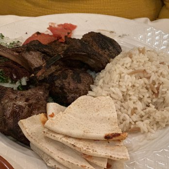 Carousel Restaurant - Lamb Kastaleta (Chops) Plate - Middle Eastern Near Me - Glendale, California