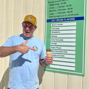 DK’s coffee & Ice Cream - a man holding a cup of ice cream - Ice Cream & Frozen Yogurt Near Me - Mineral, Virginia