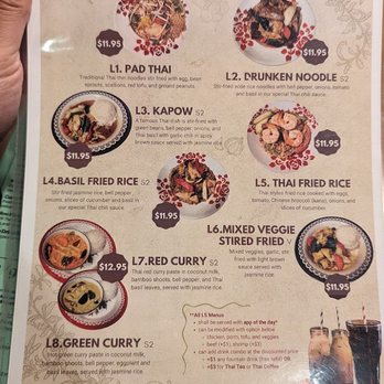 Mae Ornnit Thai Kitchen - Lunch Special Menu - Thai Near Me - Annandale, Virginia