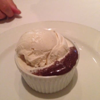 Bis on Main - Chocolate soufflé dessert - needs bigger bowl so it's not so messy. Average taste. - New American Near Me - Bellevue, Washington