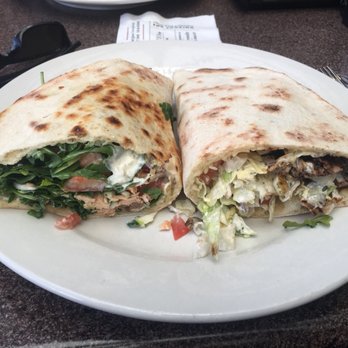 Tomatina - Salmon & Steak Piadine! This was actually two different orders, and I had them cut it in half to share with another person. - Italian Near Me - Walnut Creek, California