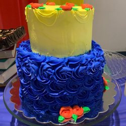 Macarons by Andrew - Belle-themed cake for graduation party.