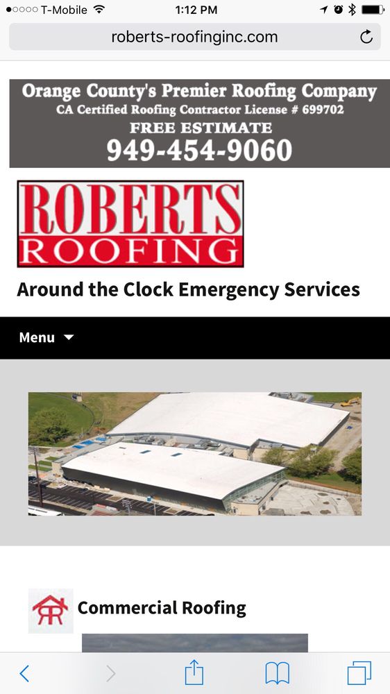 Slide of Robert's Roofing