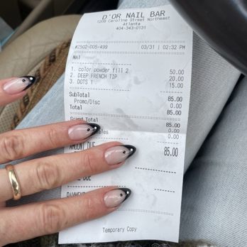 D'or Nail Bar - French tip $20, dots $15 (is this normal? I'm not from here) - Nail Salons Near Me - Atlanta, Georgia D'or Nail Bar - French tip $20, dots $15 (is this normal? I'm not from here) - Nail Salons Near Me - Atlanta, Georgia