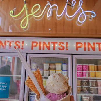 Jeni's Splendid Ice Creams - Wildberry lavender on the bottom. Brown butter almond brittle on top. - Ice Cream & Frozen Yogurt Near Me - Austin, Texas Jeni's Splendid Ice Creams - Wildberry lavender on the bottom. Brown butter almond brittle on top. - Ice Cream & Frozen Yogurt Near Me - Austin, Texas