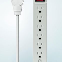 CableWholesale - NEW Comzon® 6 Outlet Surge Protector 2 USB ports 2.4 Amp