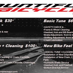 Bountiful Bicycle - Service Menu