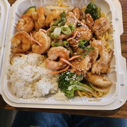 Teppanyaki Box - Disappointed. Small portions. Bland food. Dirty bathrooms. Charge for water.