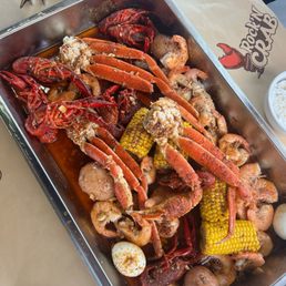 Make your own seafood boil: Snow Crab, Prawns, Shrimp, Corn, Potato, Egg Make your own seafood boil: Snow Crab, Prawns, Shrimp, Corn, Potato, Egg