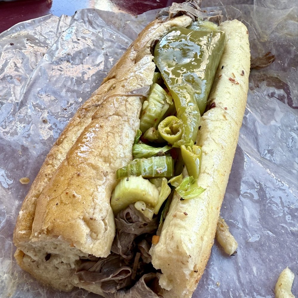 Mr. Beef - Italian Beef Sandwich with hot and sweet pepper combo - called "Bear" - Fast Food Near Me - Chicago, Illinois Mr. Beef - Italian Beef Sandwich with hot and sweet pepper combo - called "Bear" - Fast Food Near Me - Chicago, Illinois