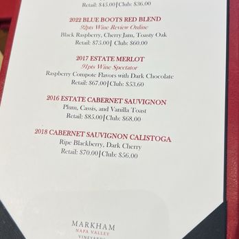 Markham Vineyards - Flight - Wineries Near Me - Saint Helena, California
