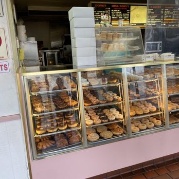 Miss Donuts - a display of pastries in a bakery - Donuts Near Me - Los Angeles, California Miss Donuts - a display of pastries in a bakery - Donuts Near Me - Los Angeles, California