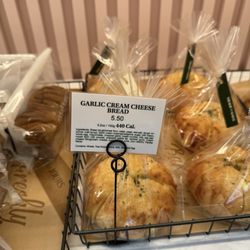 Tous Les Jours - Garlic cream cheese bread in display