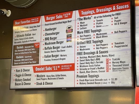 Menu photo 8 Hungry Bear Deli Vista, CA