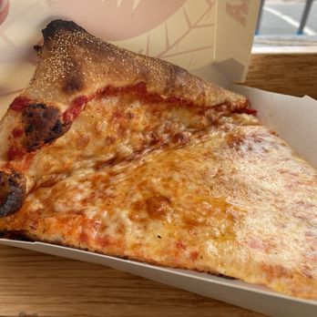 Handover by the Slice - Pizza slice was so big it had to be folded a bit to fit in the box - Pizza Near Me - Alexandria, Virginia