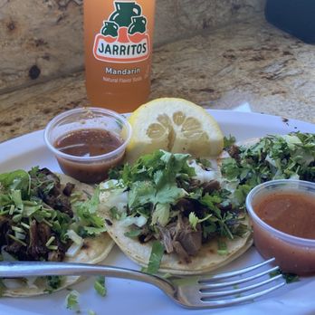 La Flor Pupusas Grill - Street tacos , carnitas w/ medium salsa !! - Mexican Near Me - Sacramento, California